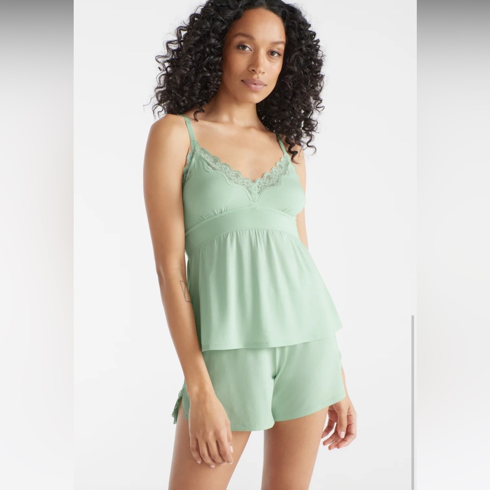 Knix lace trim camisole and shorts pajama bundle